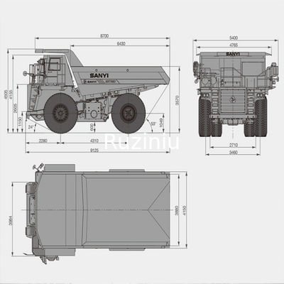 Самосвал 480кВ 35м3 шахты СРТ55Д с грузоподъемностью 55т